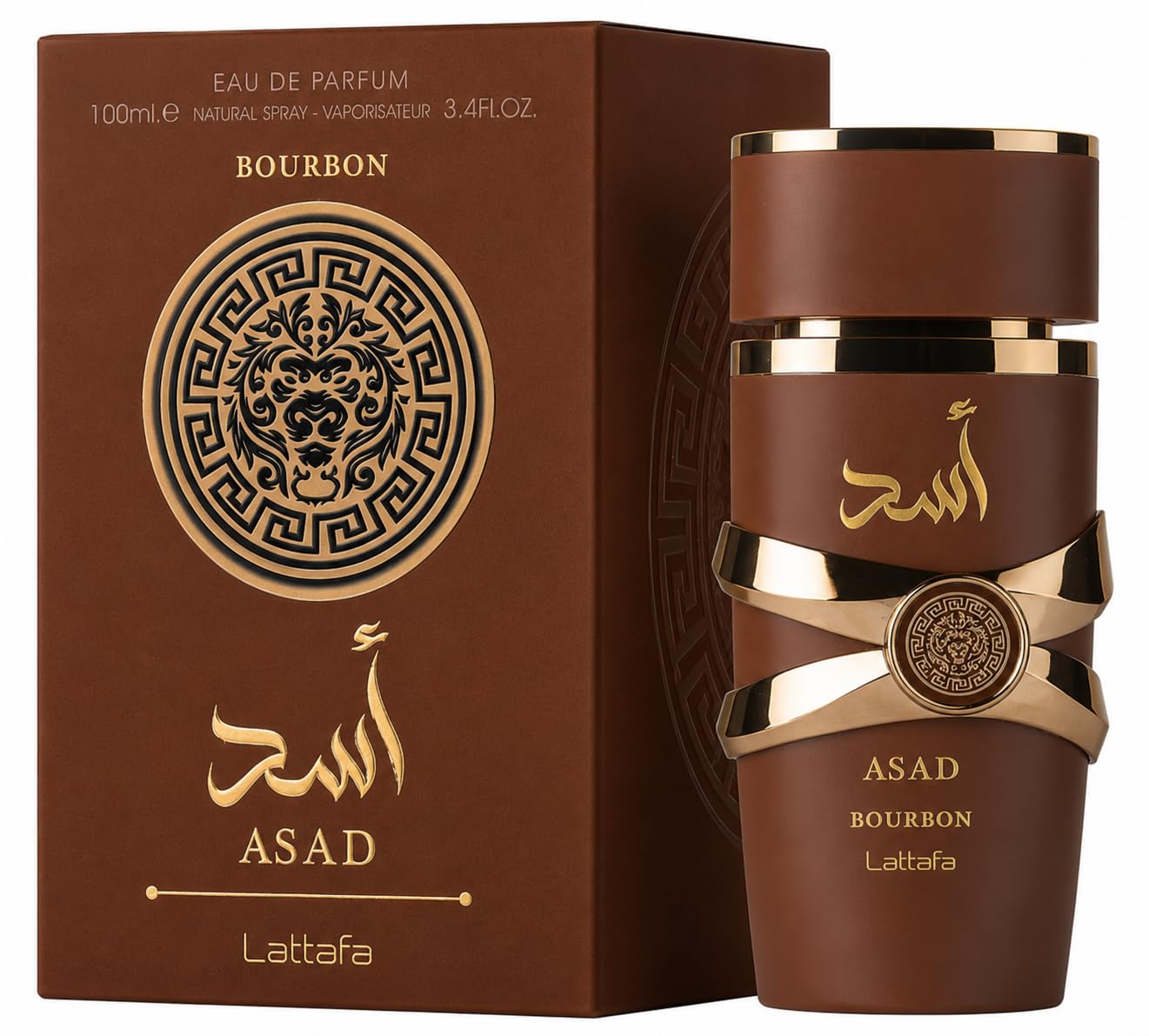 Lattafa Asad Eau de Parfum 100ml – Luxury Arabic Perfume for Men, Long Lasting Spicy Vanilla Amber Fragrance, Strong Projection Designer Style Scent (Asad)