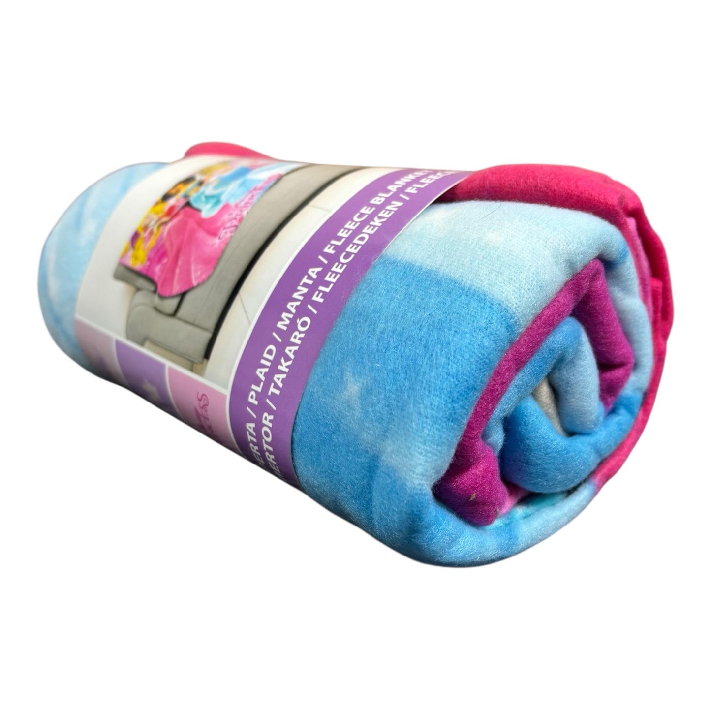 Disney Princess  Fleece Blanket – Soft & Cozy Throw for Boys & Girls – Features Favorite Characters – Lightweight, Warm, and Durable (PR)