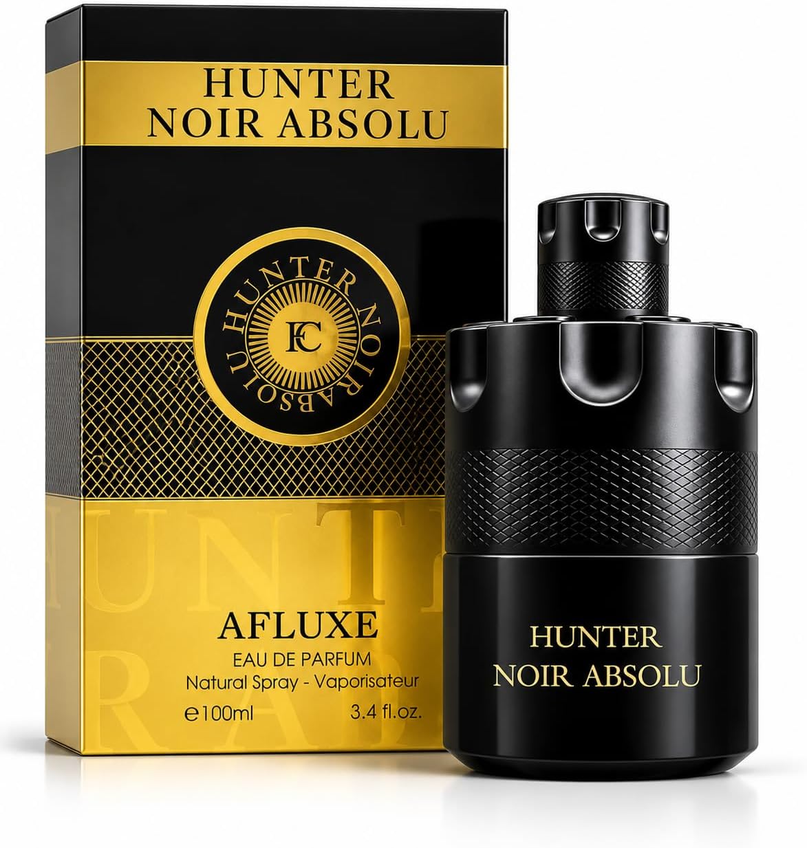 Hunter Noir Absolu Eau de Parfum for Men – Intense Long-Lasting Luxury Fragrance with Woody Amber Notes | Premium Designer Cologne by Fragrance Couture (100ml)