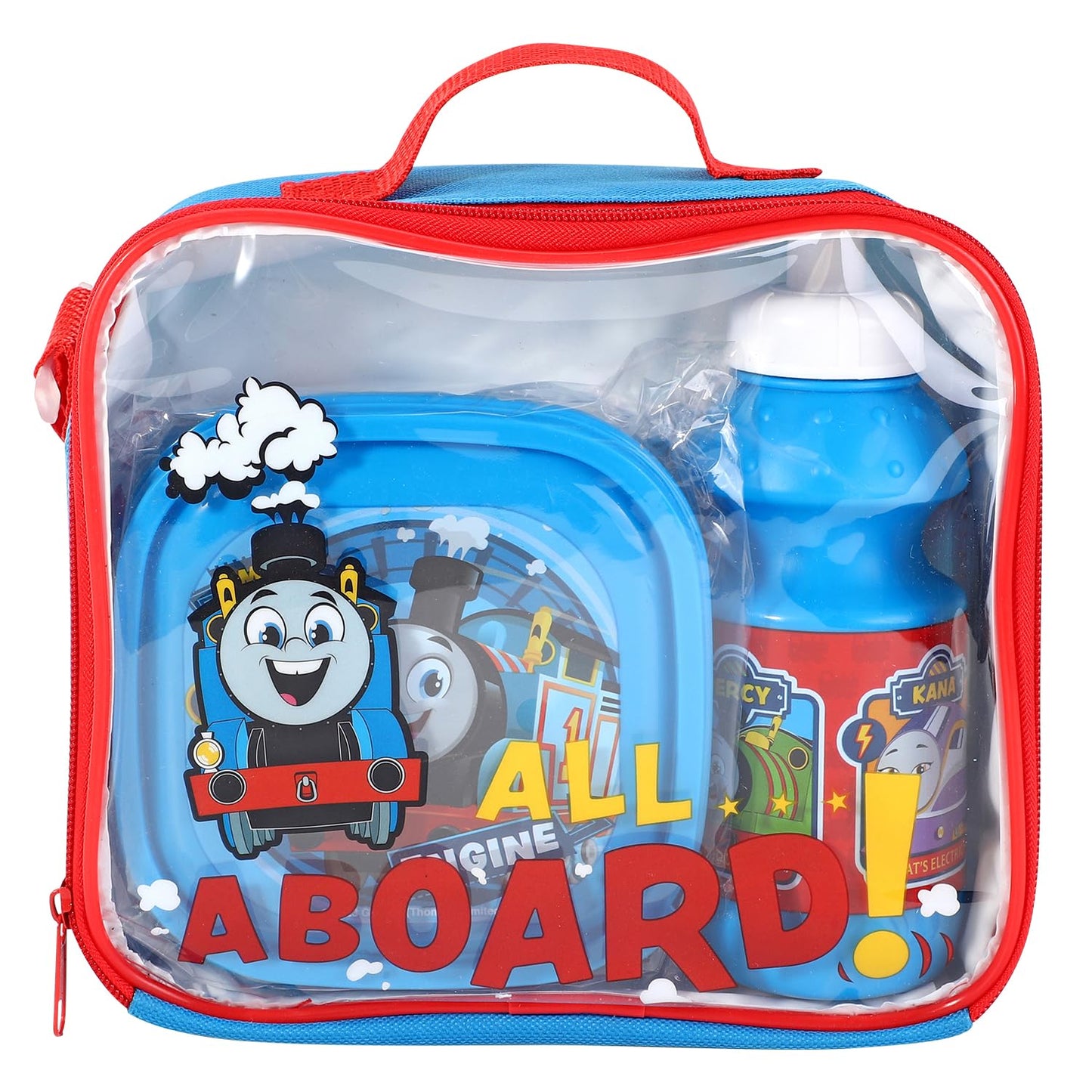 Kids Character 3-Piece Lunch Box Set – Insulated Bag, BPA-Free Water Bottle & Snack Box – Durable & Easy to Clean – Ideal for School, Travel & Daycare (Fun Themes for Boys & Girls) (S-Man)