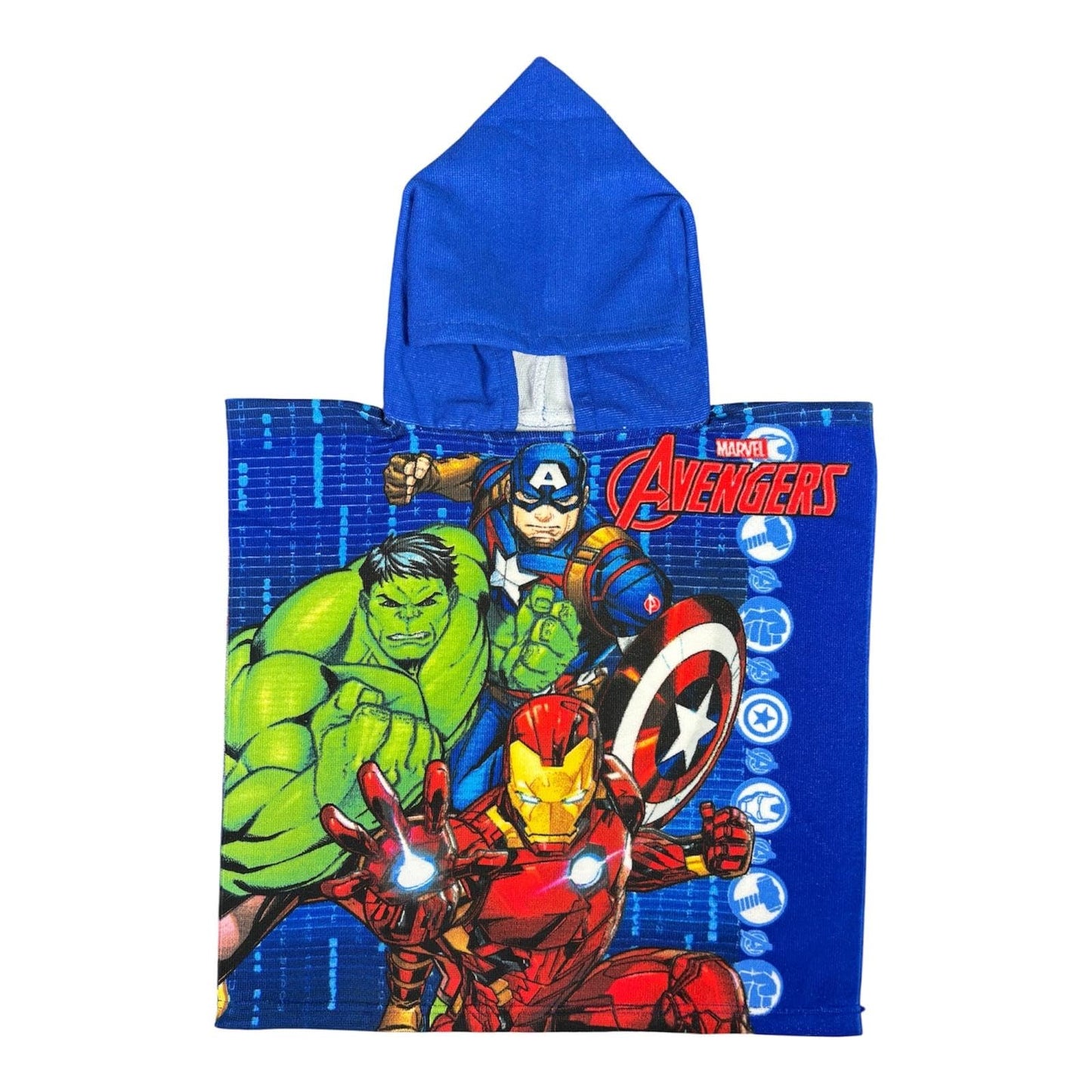 Kids Hooded Character Poncho Towel – Soft 100% Cotton Bath, Beach & Pool Cover-Up for Boys & Girls (Ages 3–8) (Av)