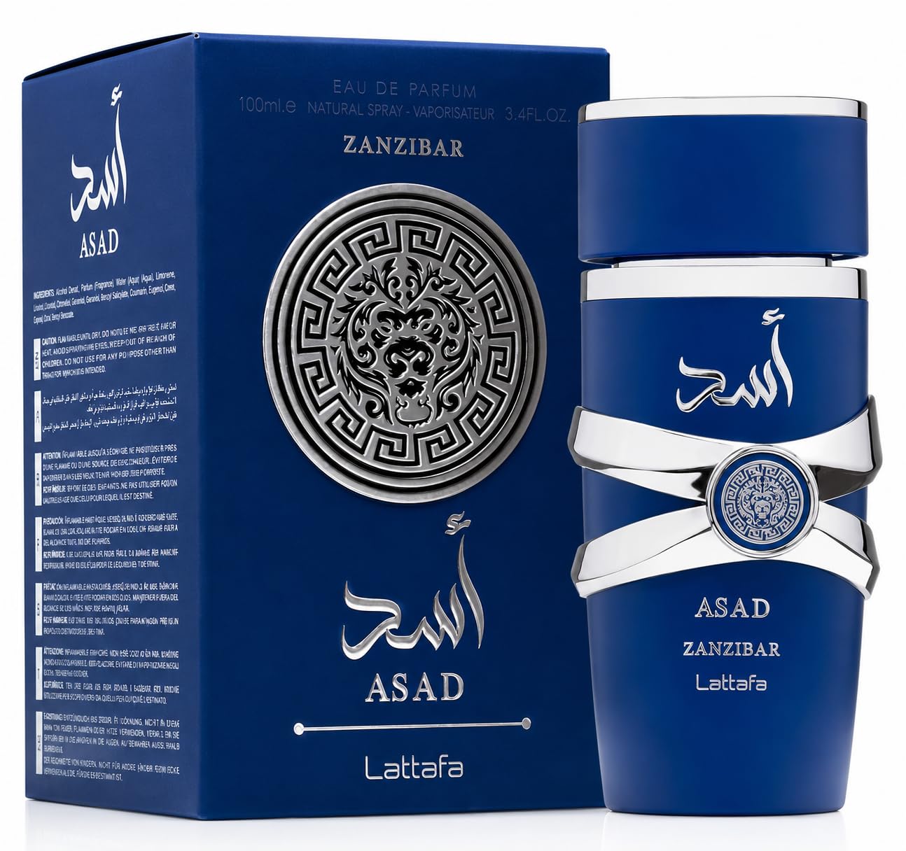 Lattafa Asad Eau de Parfum 100ml – Luxury Arabic Perfume for Men, Long Lasting Spicy Vanilla Amber Fragrance, Strong Projection Designer Style Scent (Asad)