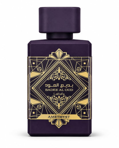 Lattafa Badee Al Oud Eau de Parfum 100ml – Luxury Arabian Oud Perfume for Men & Women, Long Lasting Woody Amber Fragrance, Strong Projection Scent (Amethyst)