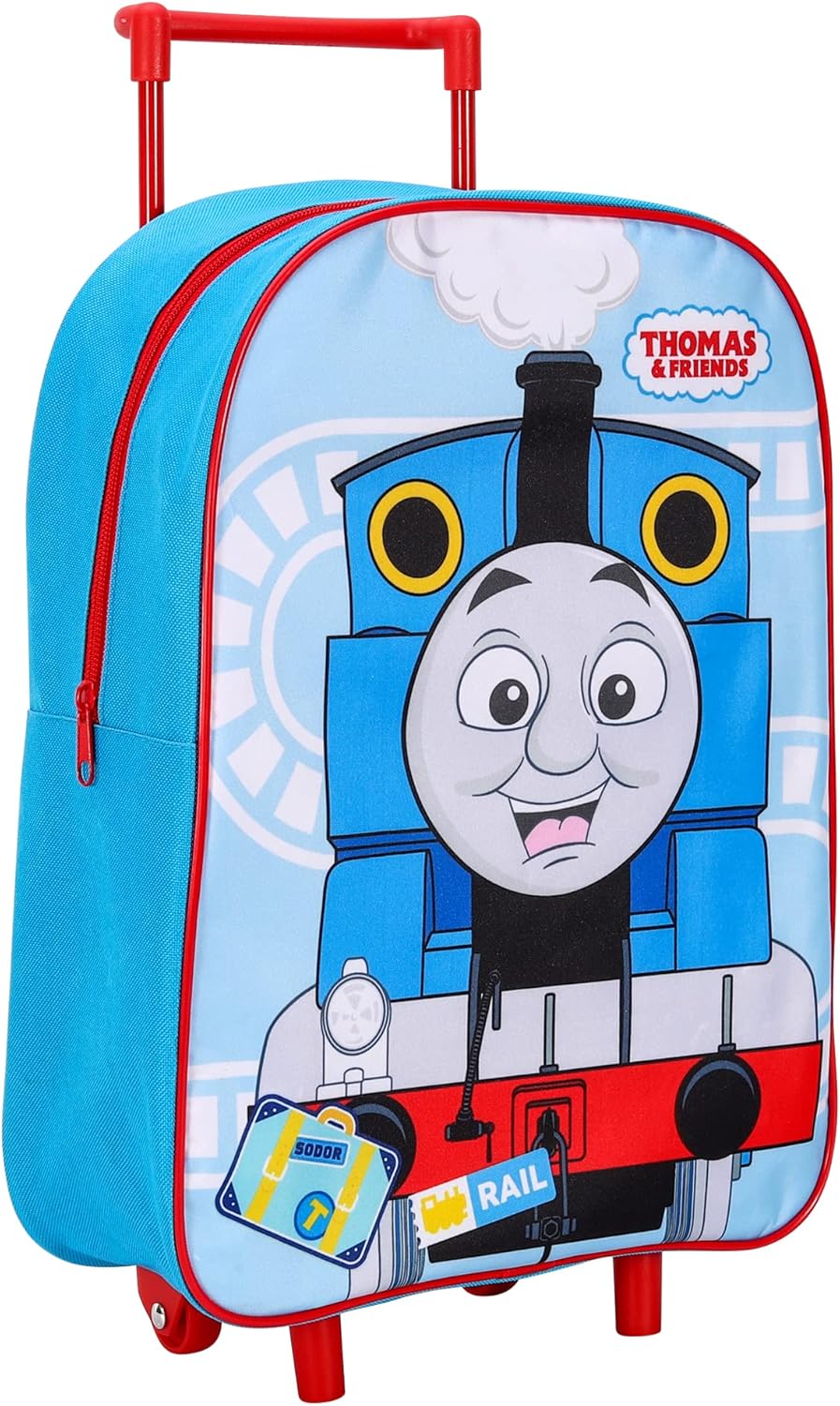 TDL Boys Kids Thomas Standard Folding Trolley Hand Luggage Bag Backpack for School Travel Holidays