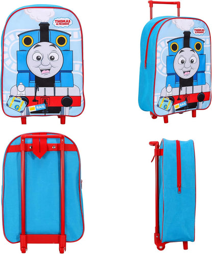 TDL Boys Kids Thomas Standard Folding Trolley Hand Luggage Bag Backpack for School Travel Holidays