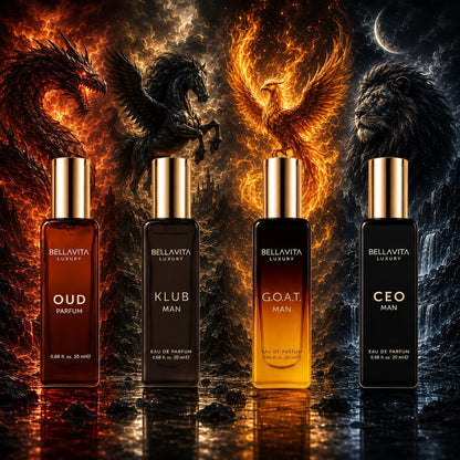 Bellavita Luxury Mens 4x20ml Gift Set | CEO, G.O.A.T, KLUB, OUD