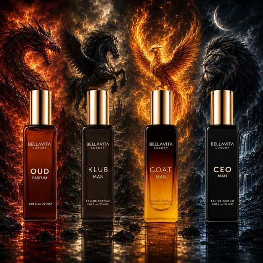 Bellavita Luxury Mens 4x20ml Gift Set | CEO, G.O.A.T, KLUB, OUD