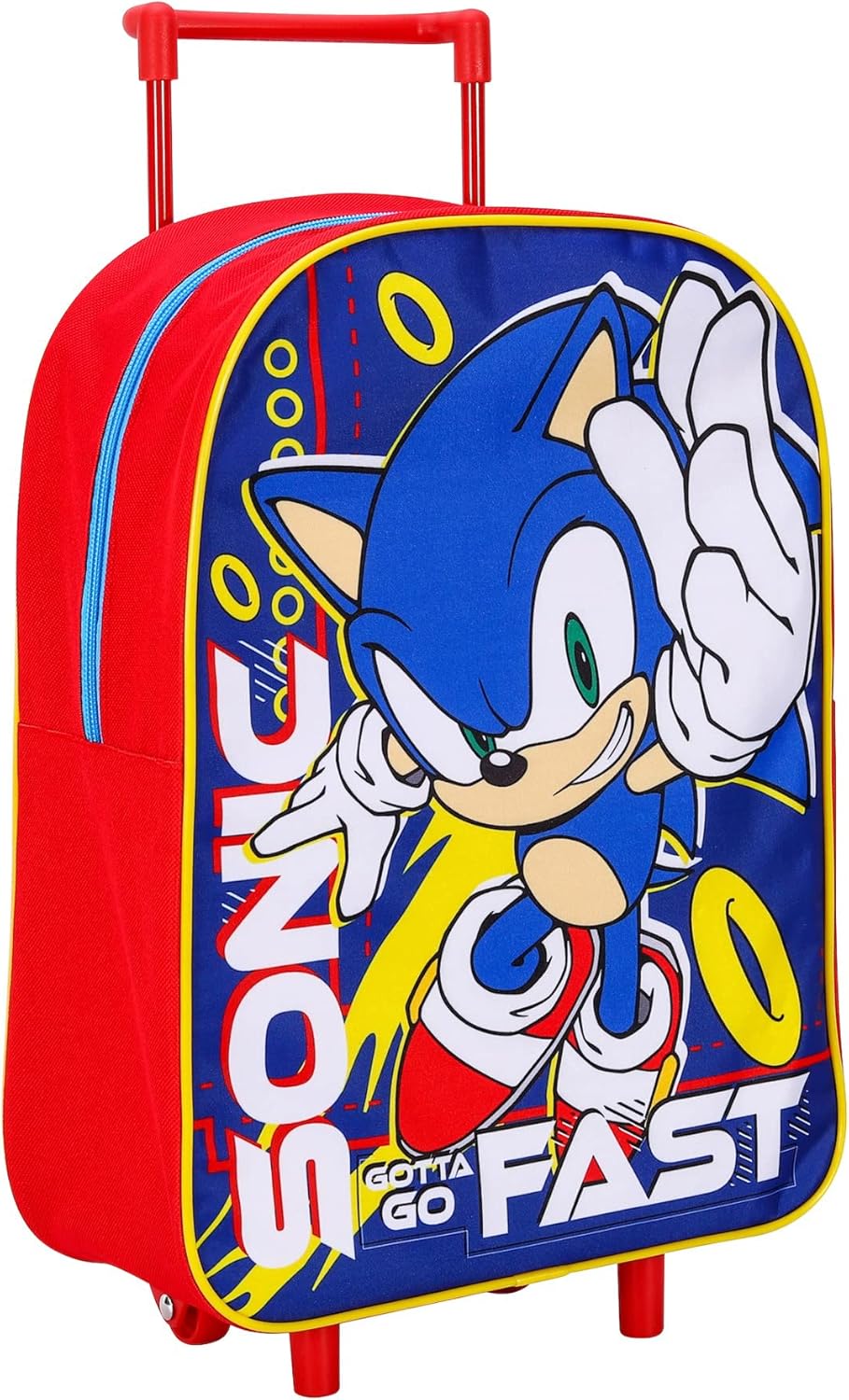 TDL Kids Standard Folding Trolley Hand Luggage Bag Backpack for School Travel Holidays (Sonic)
