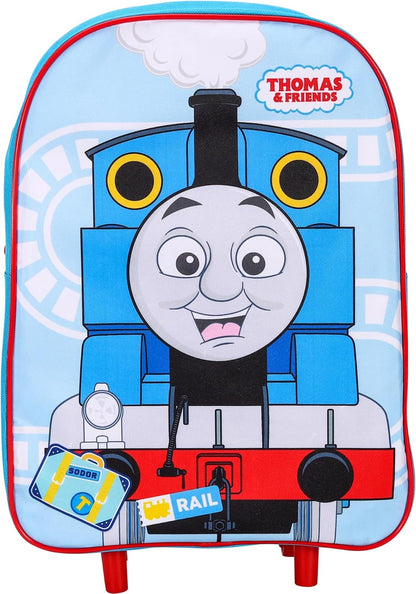 TDL Boys Kids Thomas Standard Folding Trolley Hand Luggage Bag Backpack for School Travel Holidays