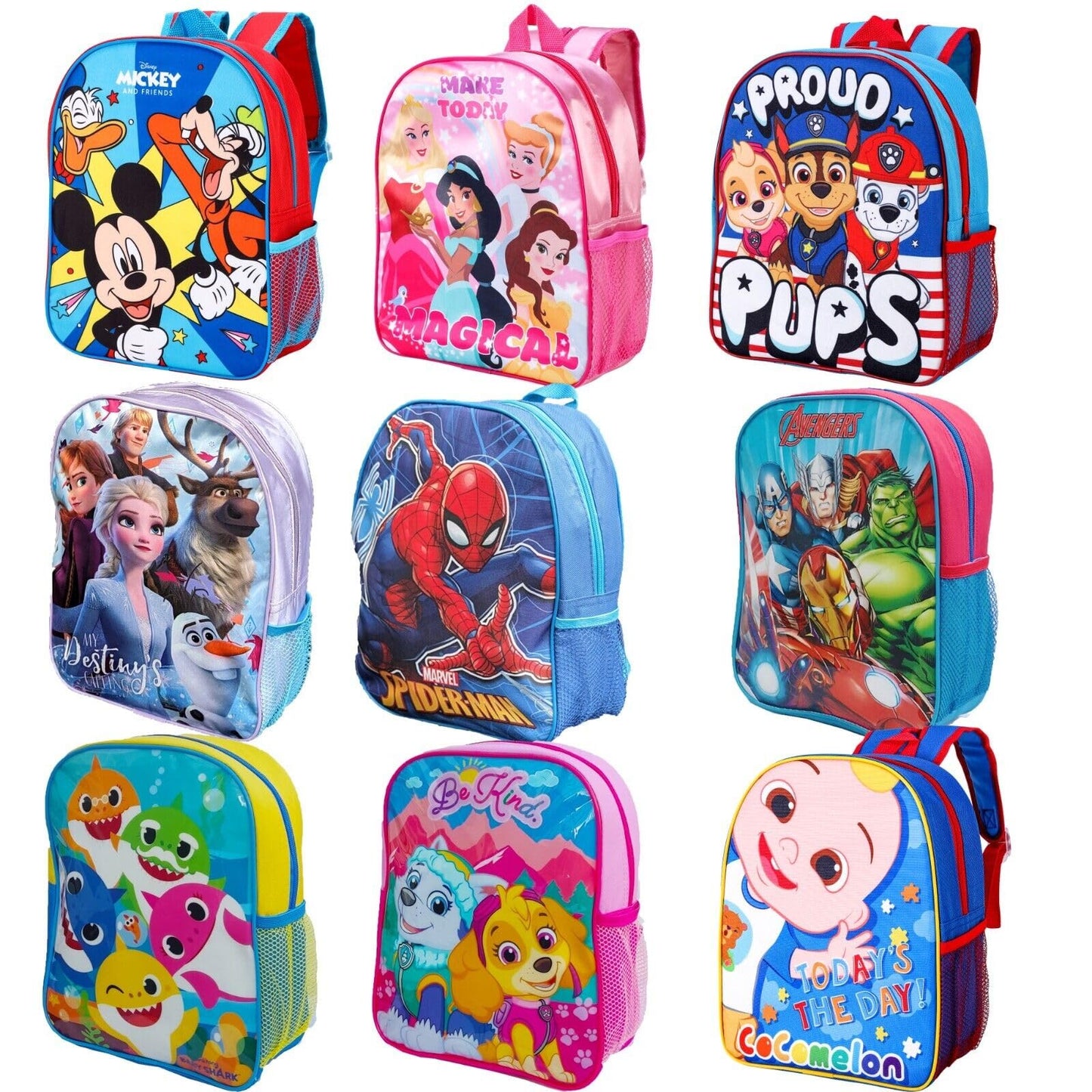 Children Cartoon Official Character Backpack For School - Lightweight Rucksack Travel Backpack Kids - 3D Disney Princess (Princess Vibes) Back Pack