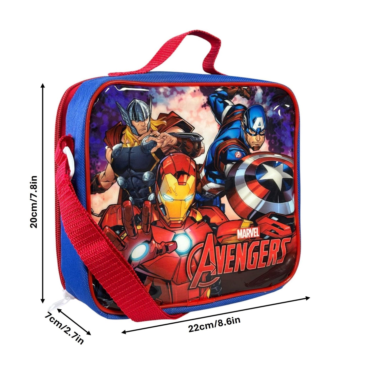 Kids Character 3-Piece Lunch Box Set – Insulated Bag, BPA-Free Water Bottle & Snack Box – Durable & Easy to Clean – Ideal for School, Travel & Daycare (Fun Themes for Boys & Girls) (S-Man)