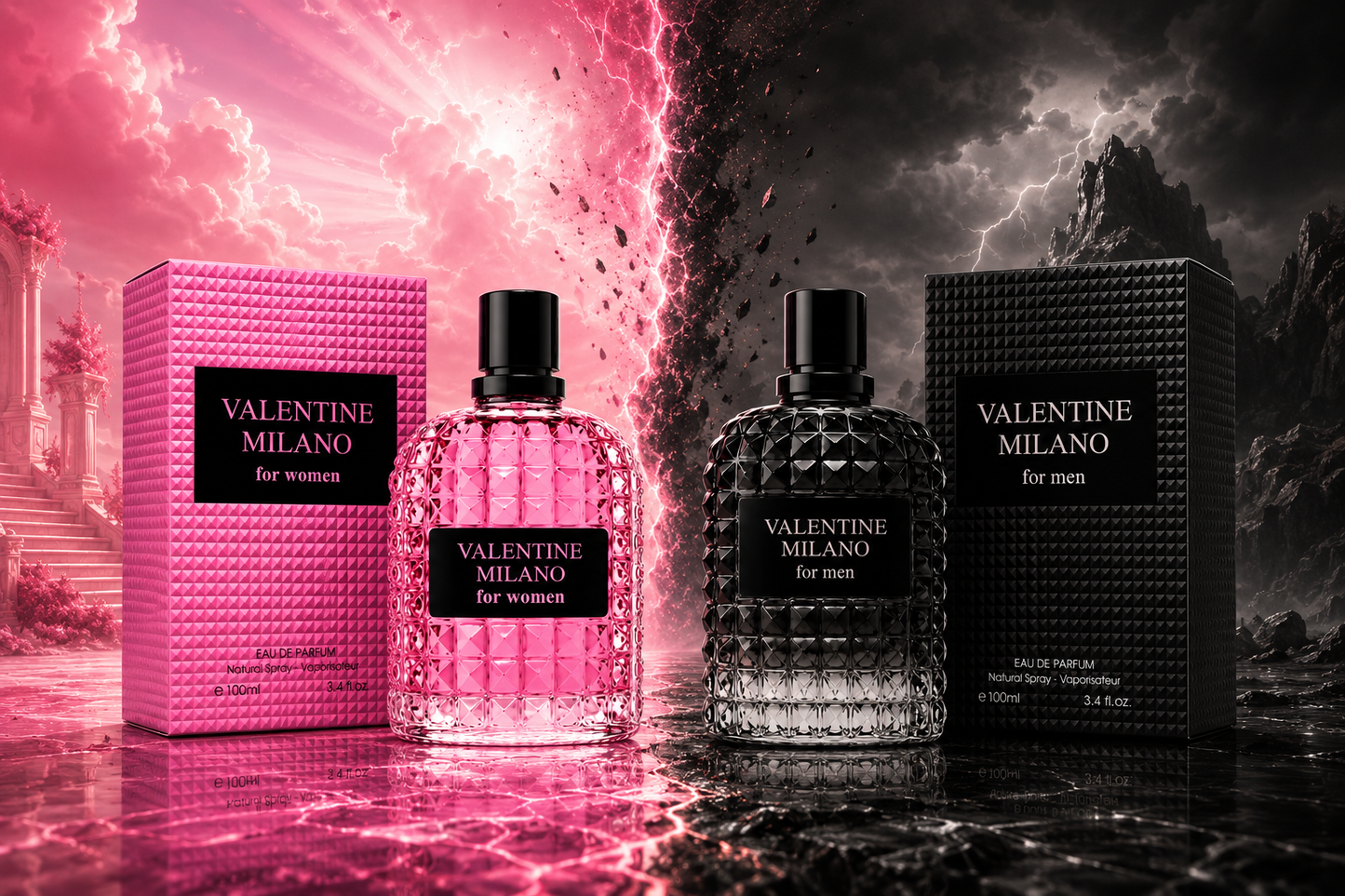 Valentine Milano His & Hers Eau De Parfum Gift Set 2 x 100ml By Fragrance Couture