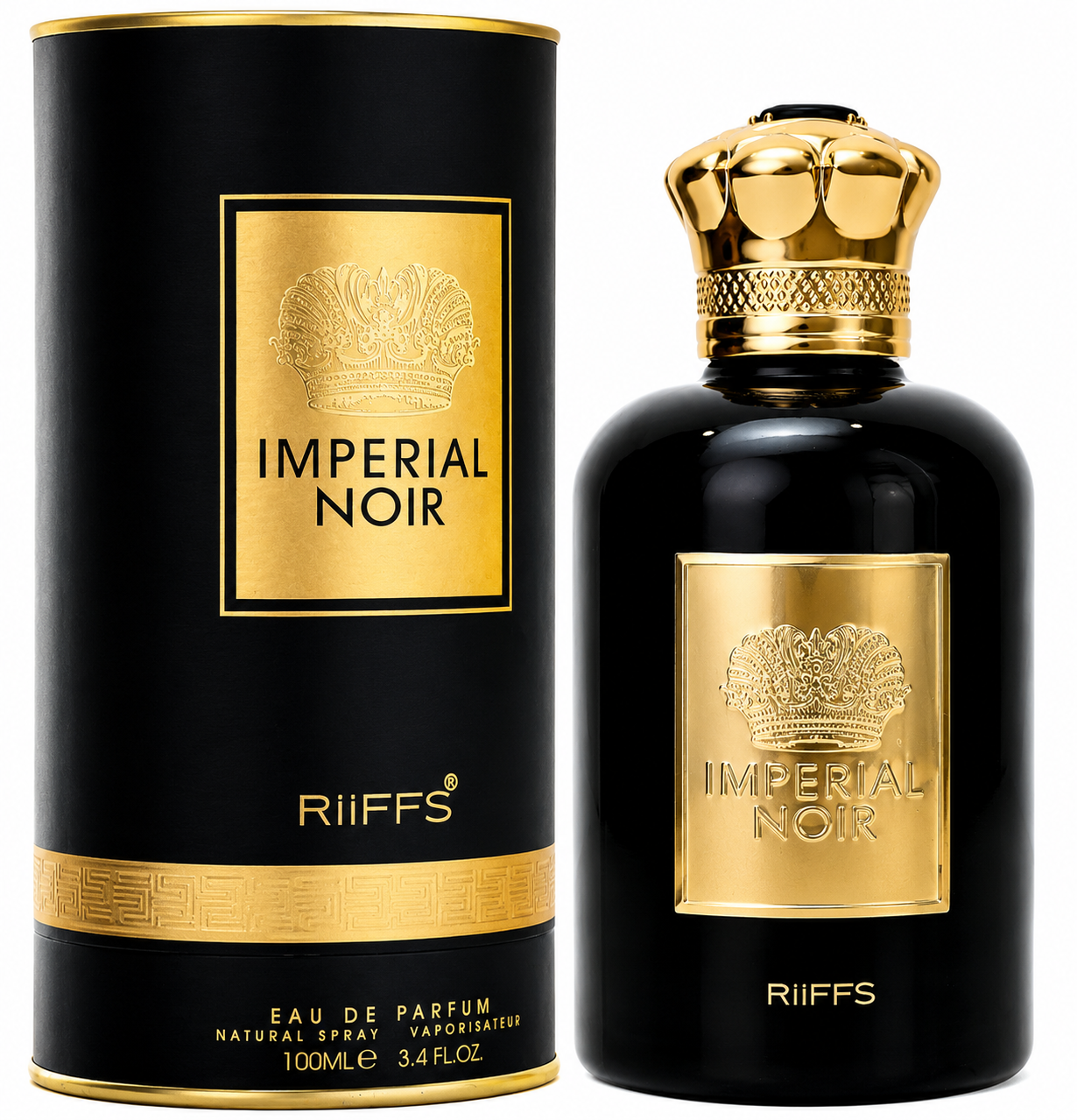 Riiffs Imperial Noir – Dark Luxury Unisex Eau de Parfum | Long-Lasting Warm Spicy & Woody Fragrance | Bold, Sensual Evening Scent for Men & Women