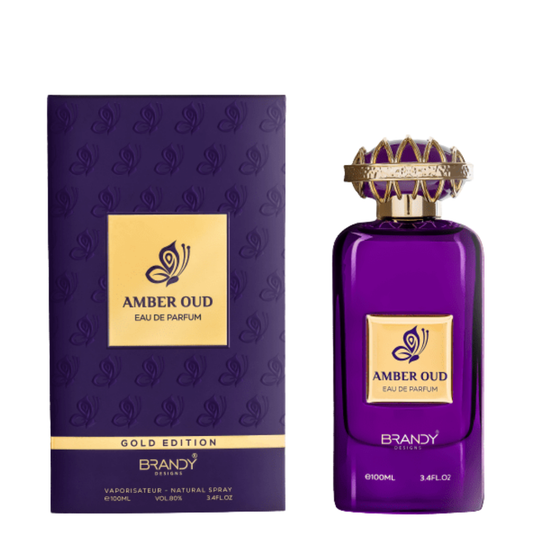 Amber Oud 100ml perfume bottle and packaging