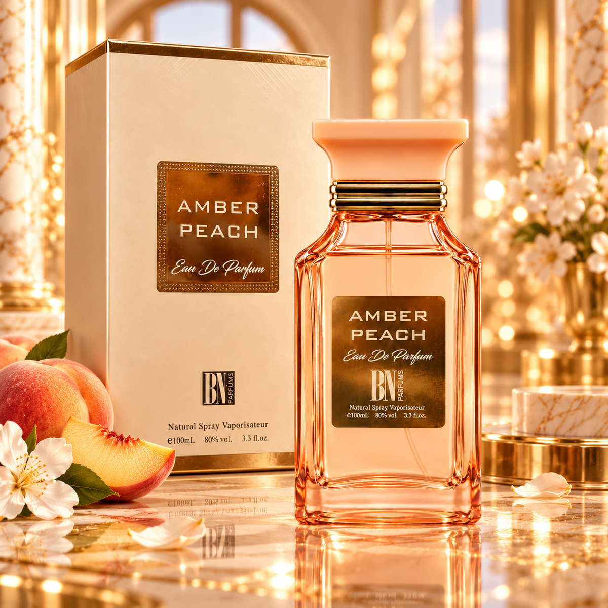 Amber Peach Eau de Parfum 100ml lifestyle image