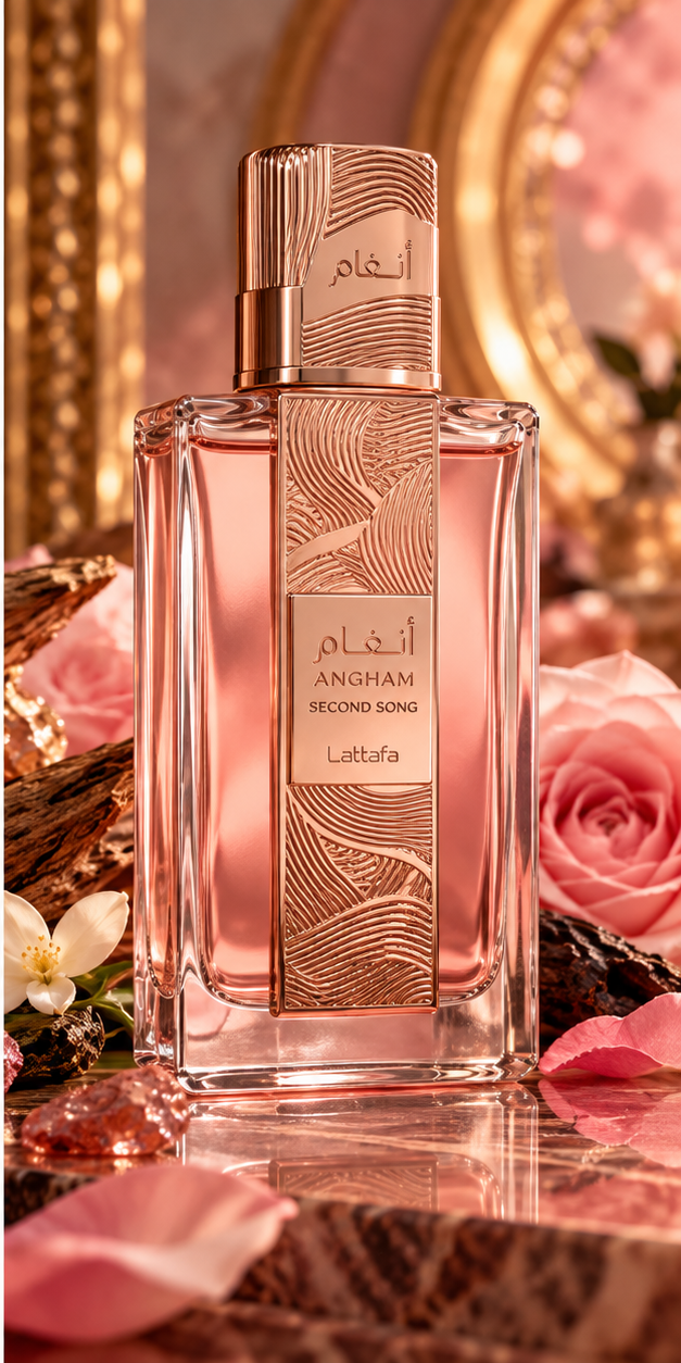 Angham Second Song bottle in luxury styled setting