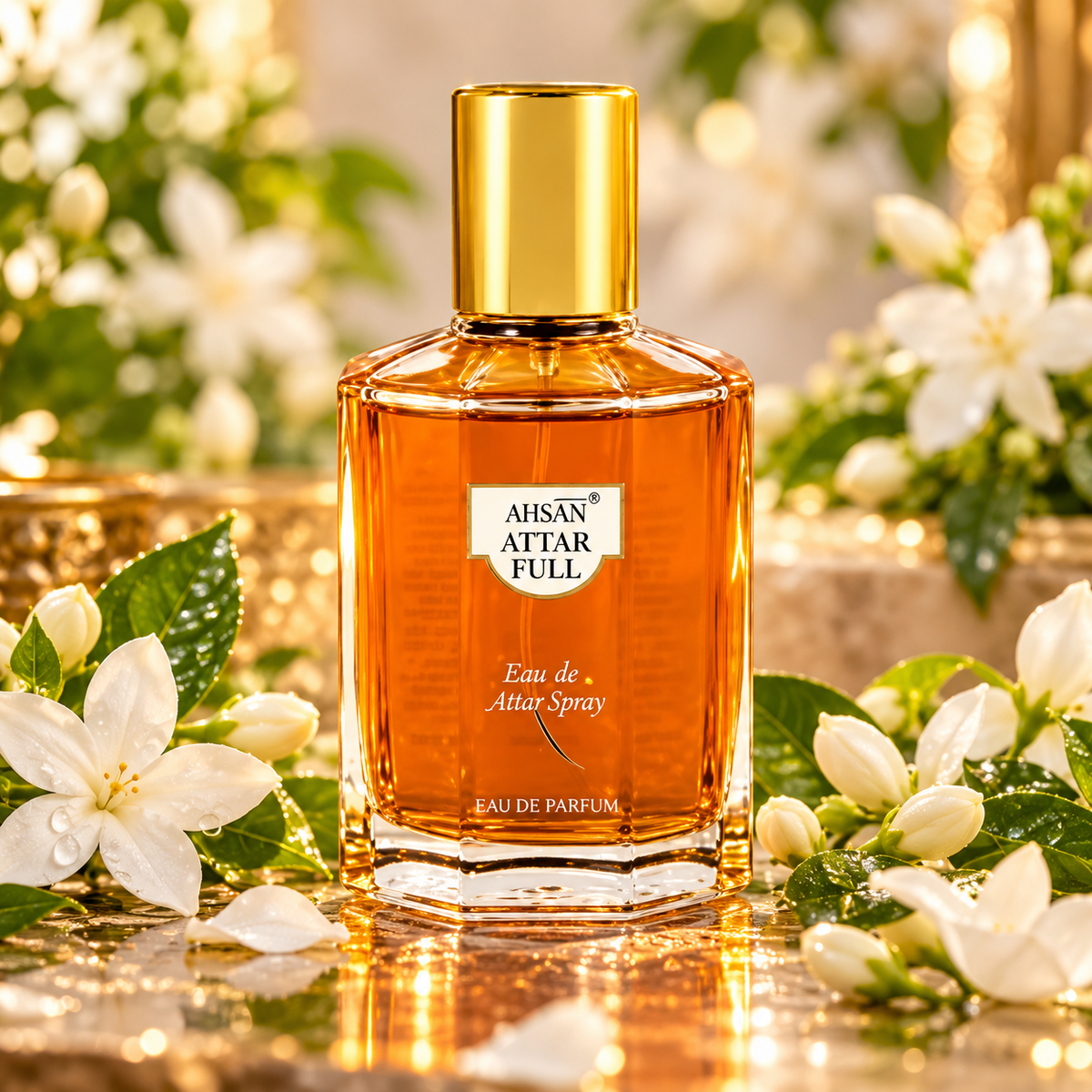 Attar Full bottle in an elegant setting