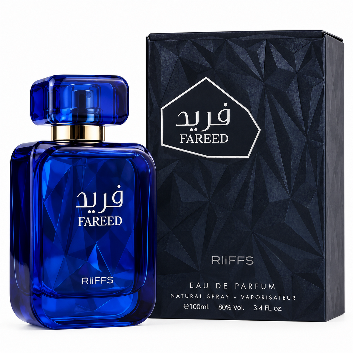 Fareed 100ml by Riiffs bottle and box on white background