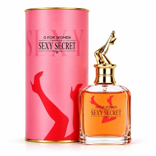 G For Women Sexy Secret Eau de Parfum 100ml box and bottle on white background