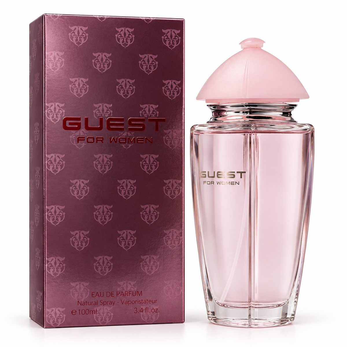Guest for Women bottle and box on a white background