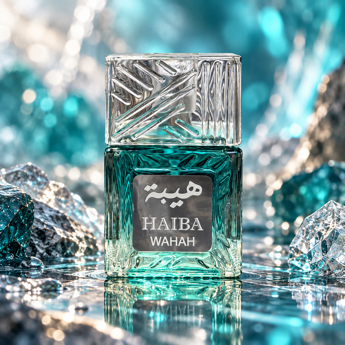 Haiba Wahah bottle in an elegant setting