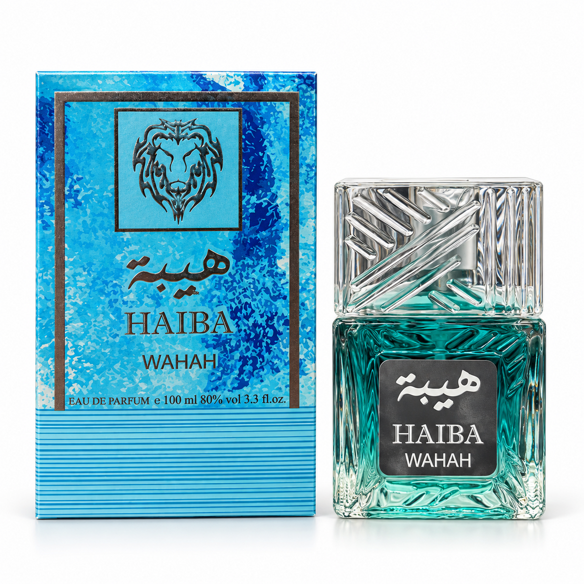 Haiba Wahah bottle and box on a white background