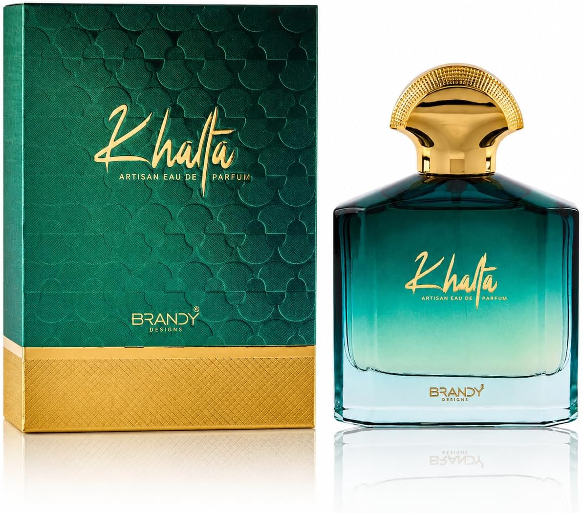 khalta perfume bottle and box on white background