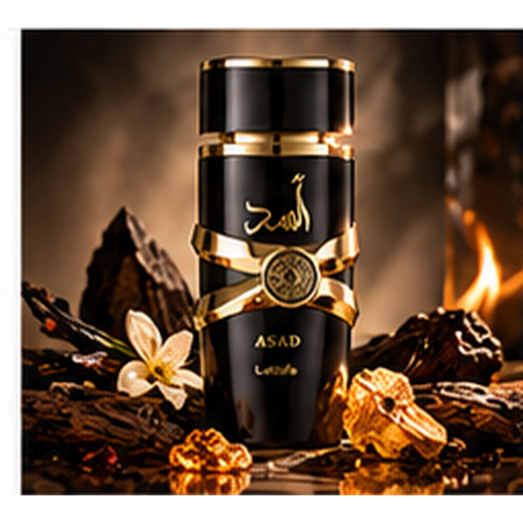 Lattafa asad elixir generated luxury scene