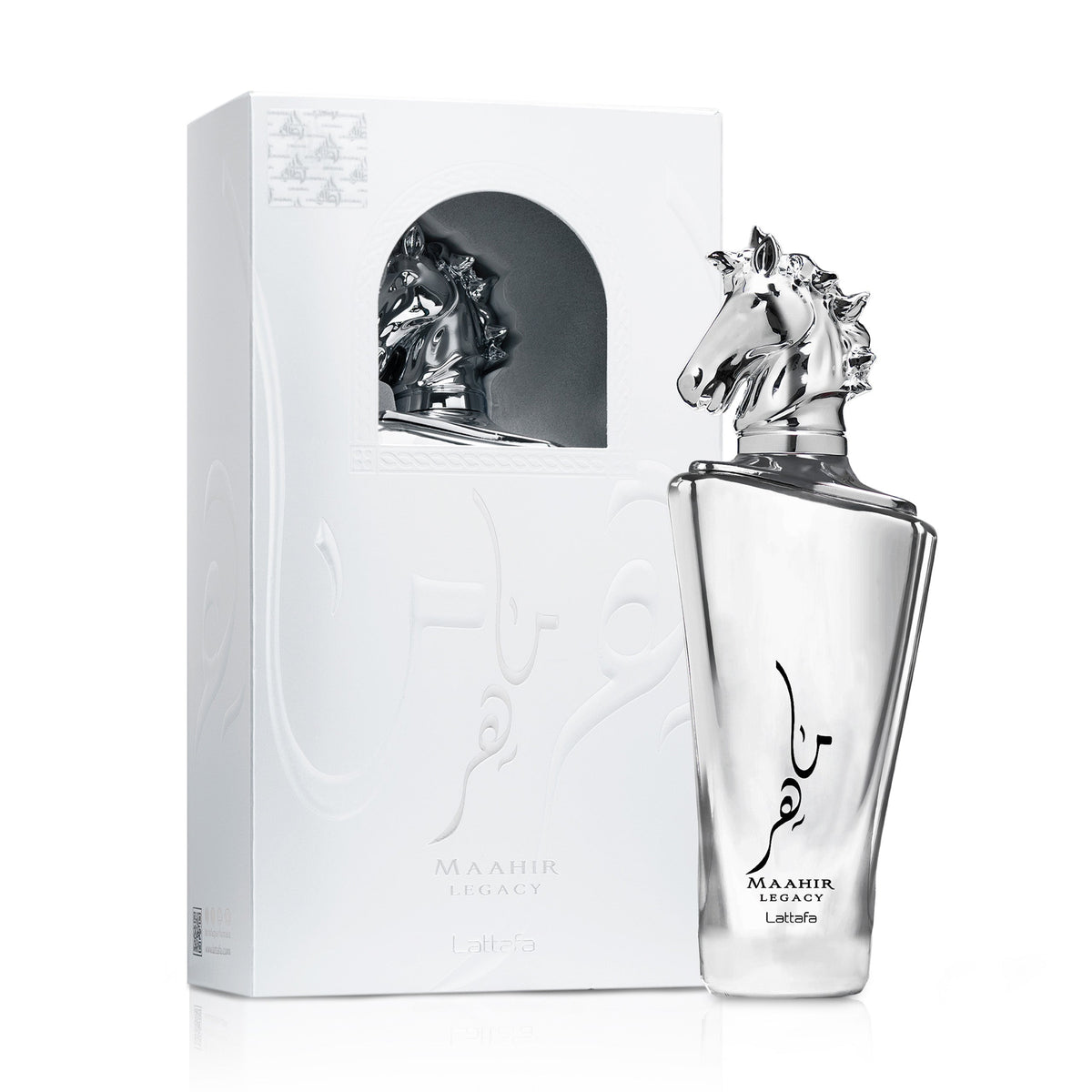 Maahir Legacy 100ml bottle and box on white background