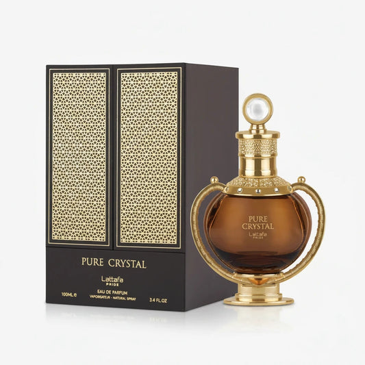 Pure Crystal 100ml bottle and box on white background