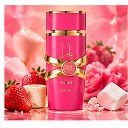 Lattafa yara candy generated luxury scene