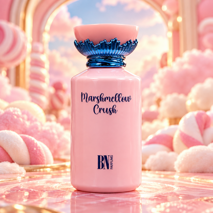 Marshmellow Crush bottle in an elegant setting