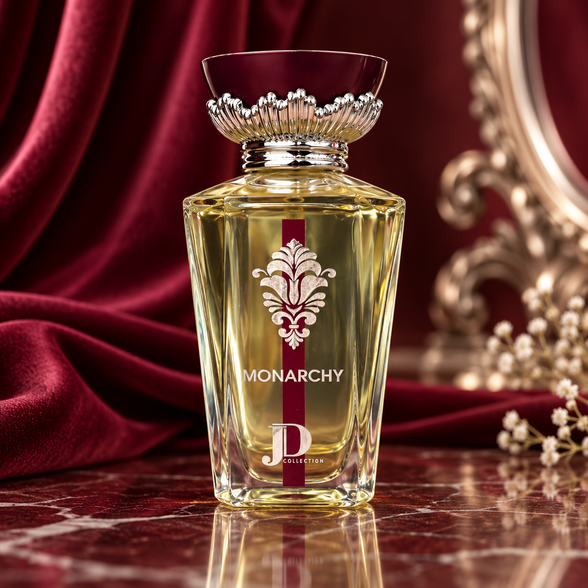 Monarchy bottle in an elegant setting