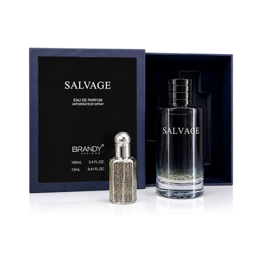 Salvage Eau de Parfum gift set box, 100ml fragrance and 12ml perfume oil