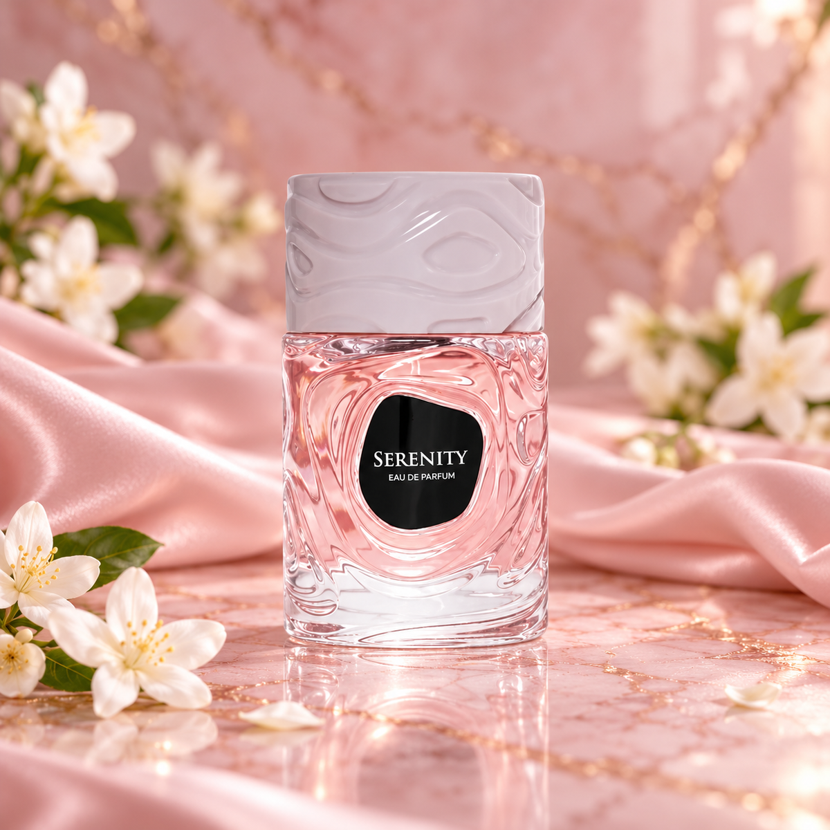 Serenity bottle in an elegant setting