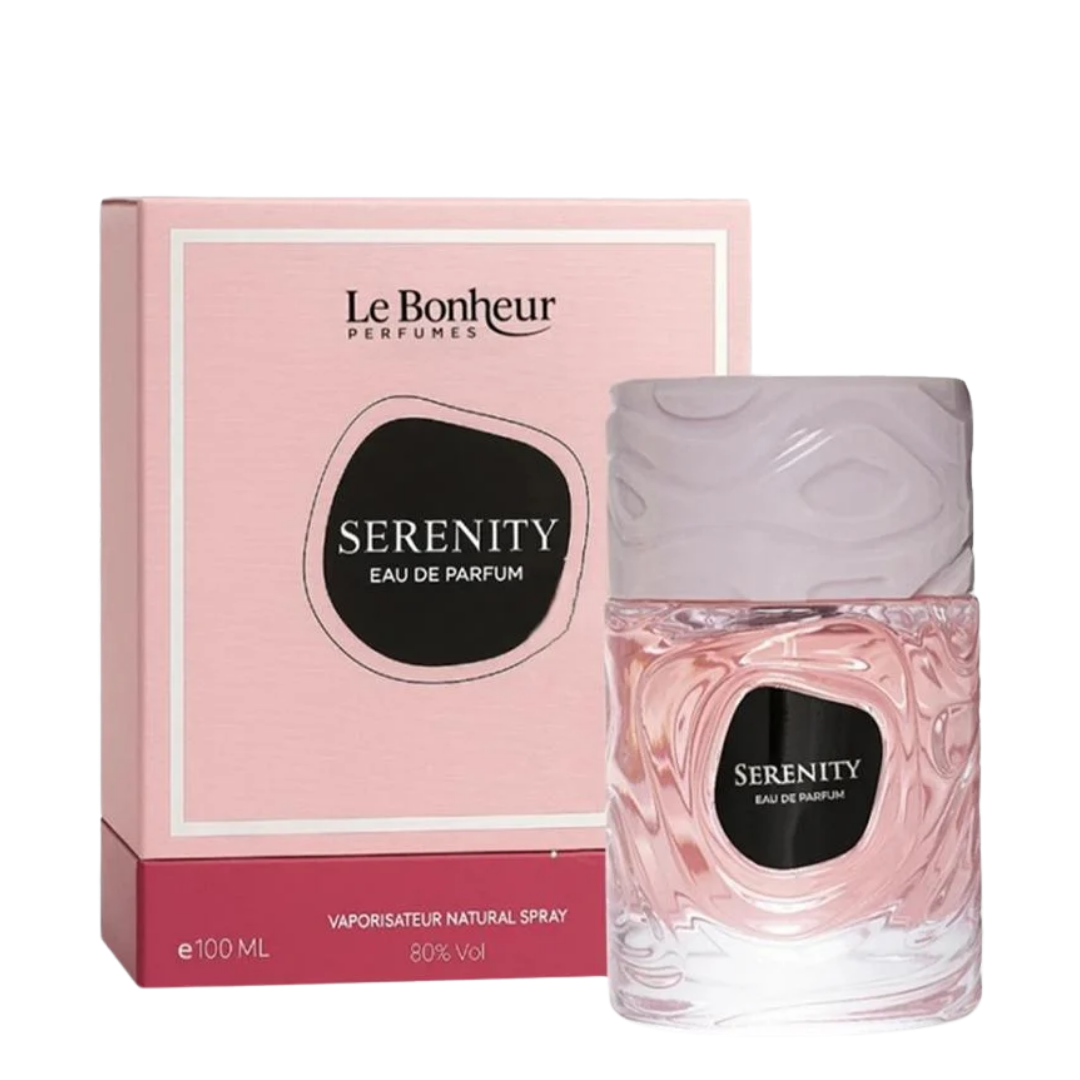 Serenity 100ml by Le Bonheur bottle and box on white background