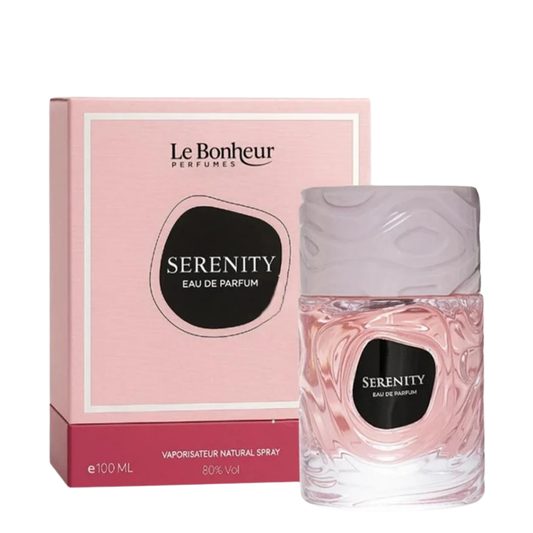 Serenity 100ml by Le Bonheur bottle and box on white background