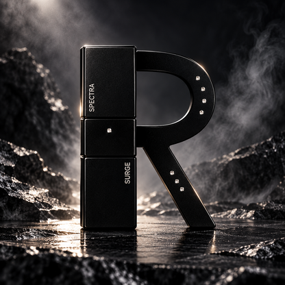 Spectra Surge 100ml by Riiffs bottle in an elegant setting