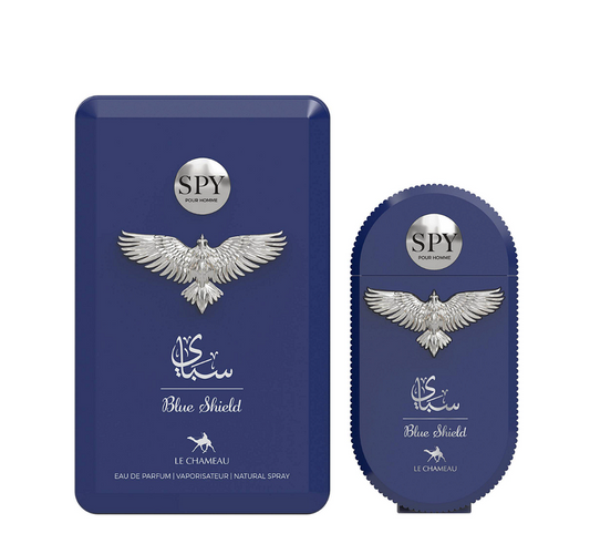 Spy Pour Homme Blue Shield 90ml by Le Chameau bottle and box