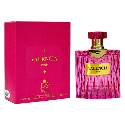 Valencia Pink by Milestone Eau de Parfum 100ml bottle and box