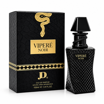 Viperé Noir Eau de Parfum 100ml box and bottle on white background