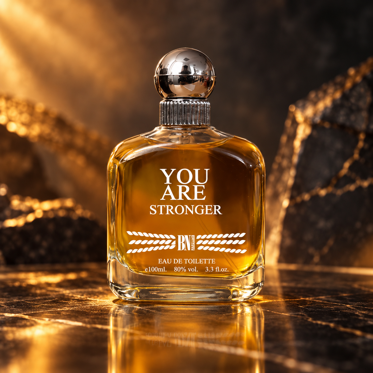 You Are Stronger bottle in an elegant setting